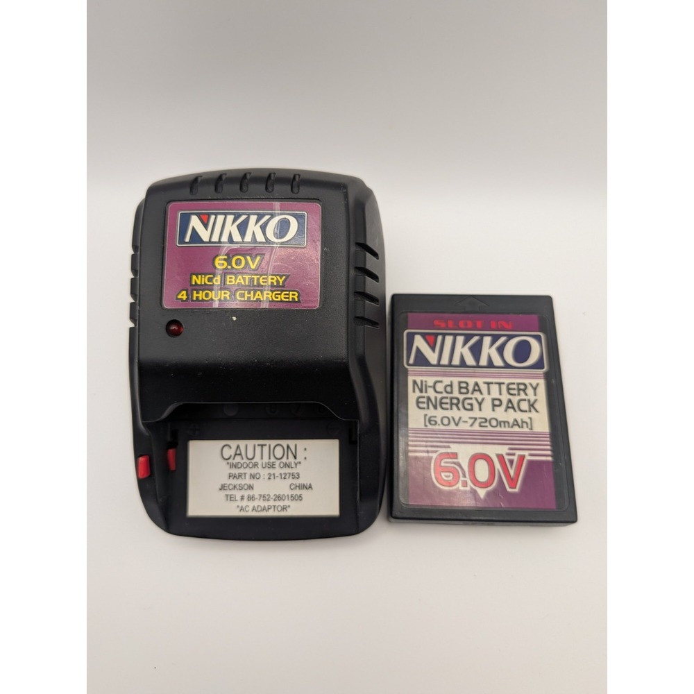 Nikko 6.0V NiCd 720mAh Battery Energy Pack w/ 6.0V 4-Hour Charger - Picture 2 of 9